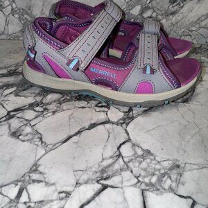 Merrell Girls Size 1Y Panther Sandals Purple